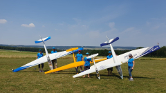 Das "Schwoba-Akro-Team" beim Segelkunstflug-Wettbewerb am 17./18. Juni 2023 in Wehrheim/Taunus